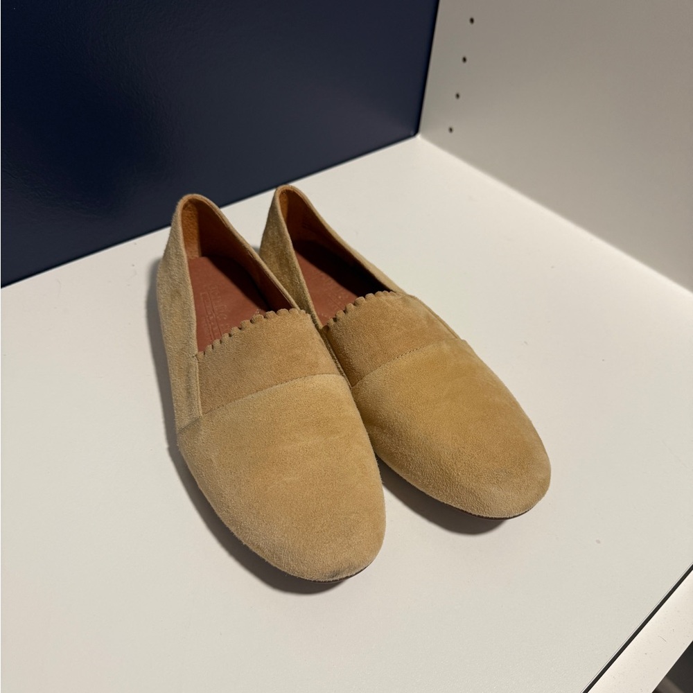 Gentle Souls Light Tan Suede Loafers